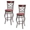 30 Inch Set of 2 Swivel Bar Stool with Curved Backrest and Footrest
